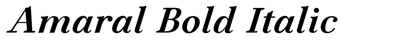 Amaral Bold Italic